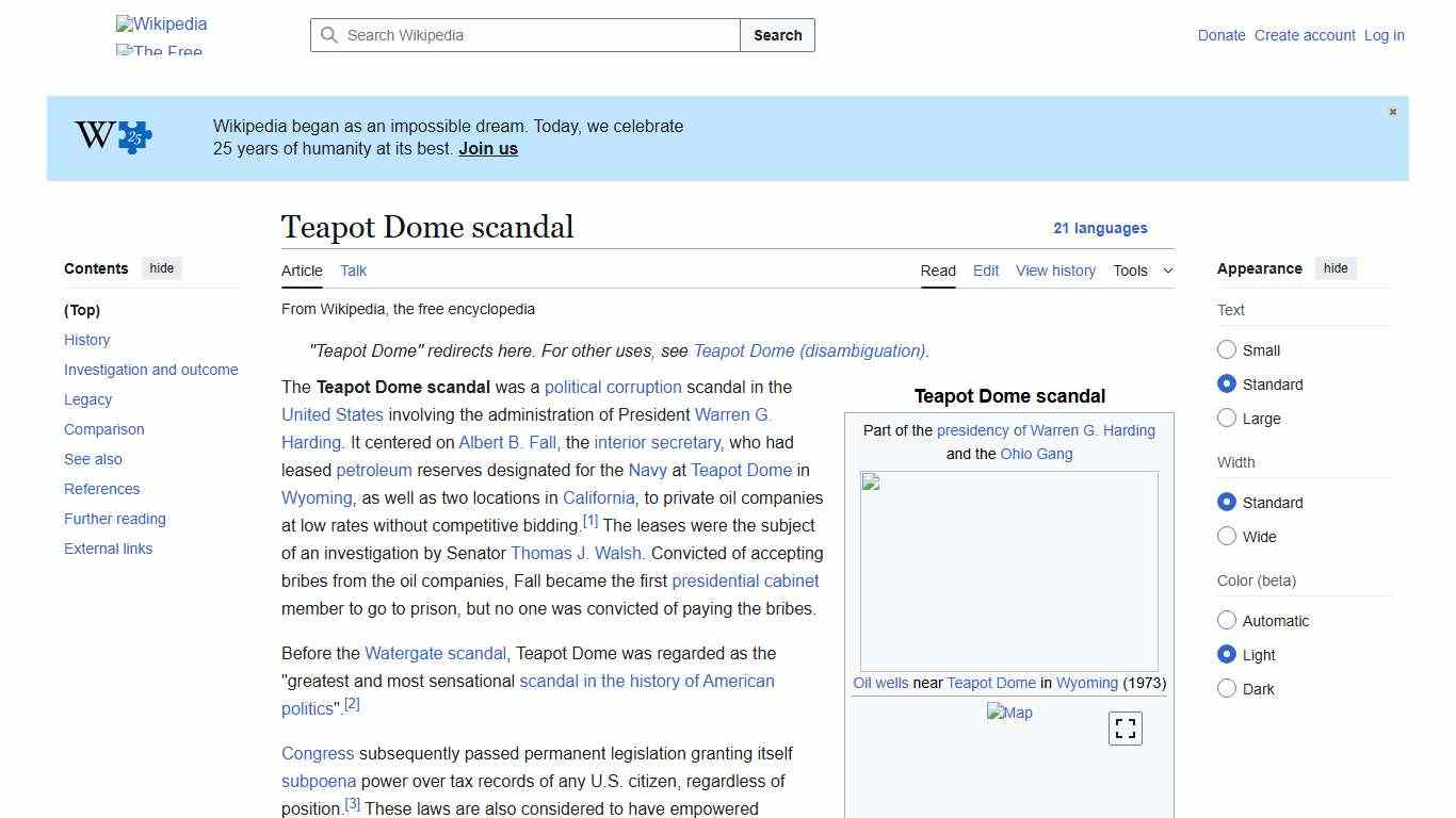 Teapot Dome scandal - Wikipedia